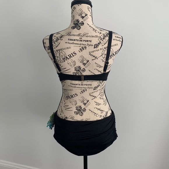 BECCA 2 Piece Swimsuit Bikini w/ Ruched Swim Skirt - Picture 3 of 7